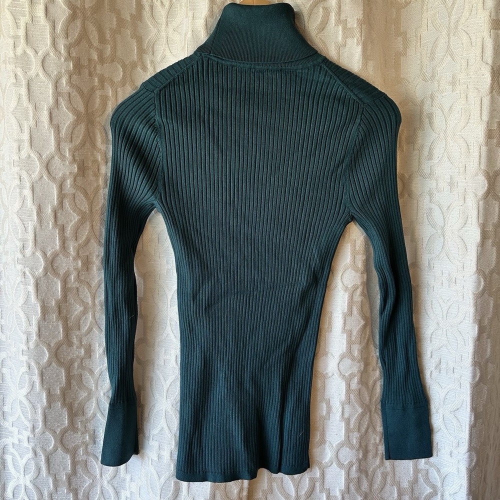 NEW Loft Women Green Long Sleeve Turtle Neck Shirt Medium